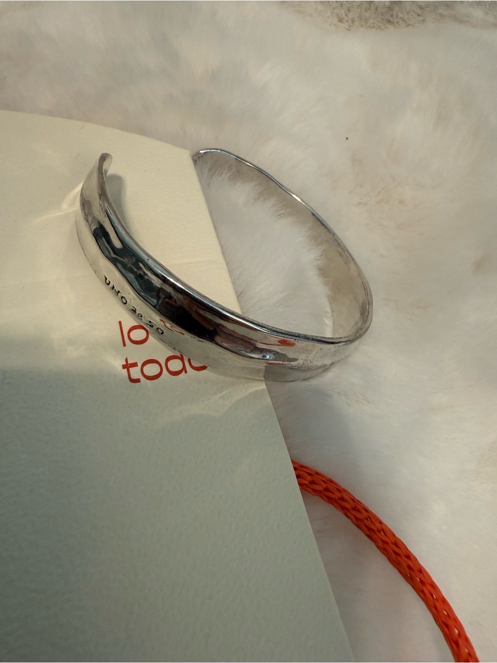 UNO de 50 Polished Silver-Tone Open Cuff Bracelet - Picture 2 of 3